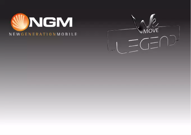 Page 1 de la notice Manuel utilisateur NGM WeMove Legend