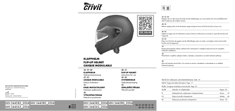 Page 1 de la notice Manuel utilisateur Crivit IAN 278612