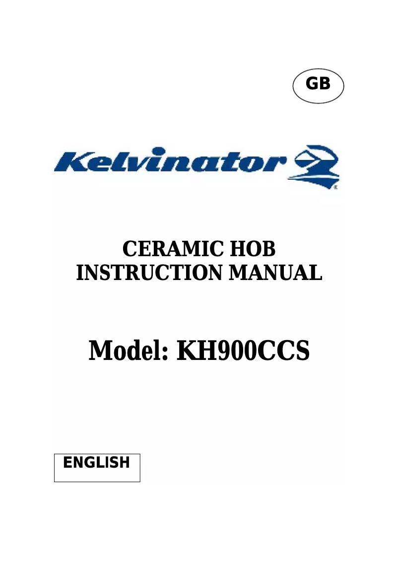 Image de la première page du manuel de l'appareil KH900CCS