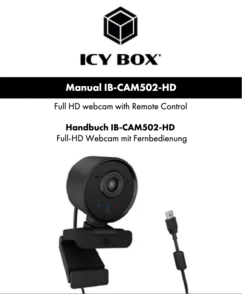Page n°1 - Manuel utilisateur Icy Box IB-CAM502-HD