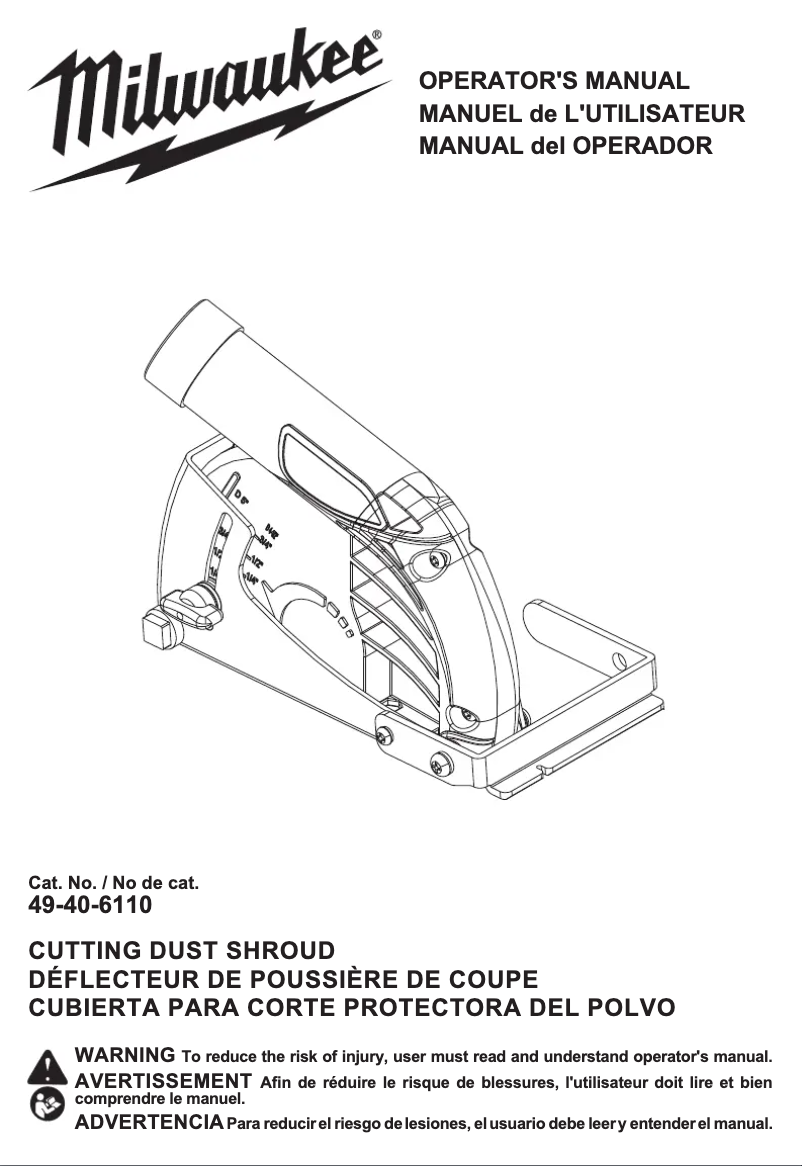 Page 1 de la notice Manuel utilisateur Milwaukee 49-40-6110