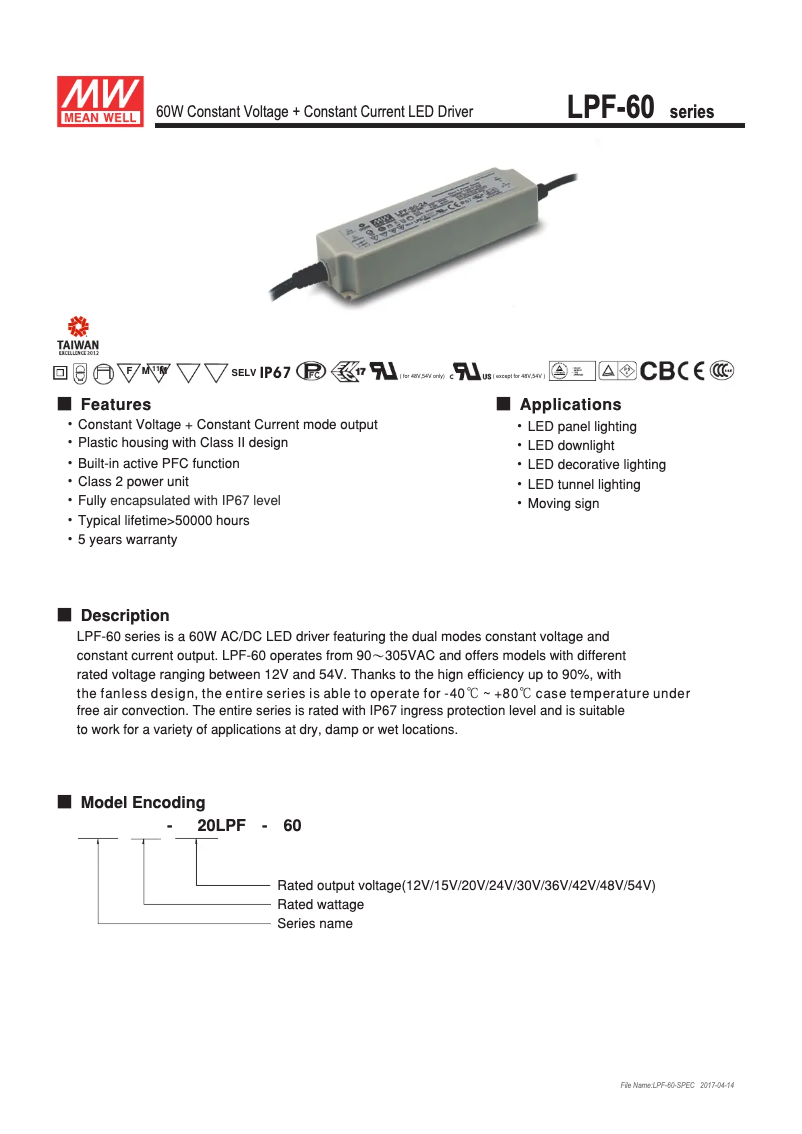 Image de la première page du manuel de l'appareil PSIP-60/12