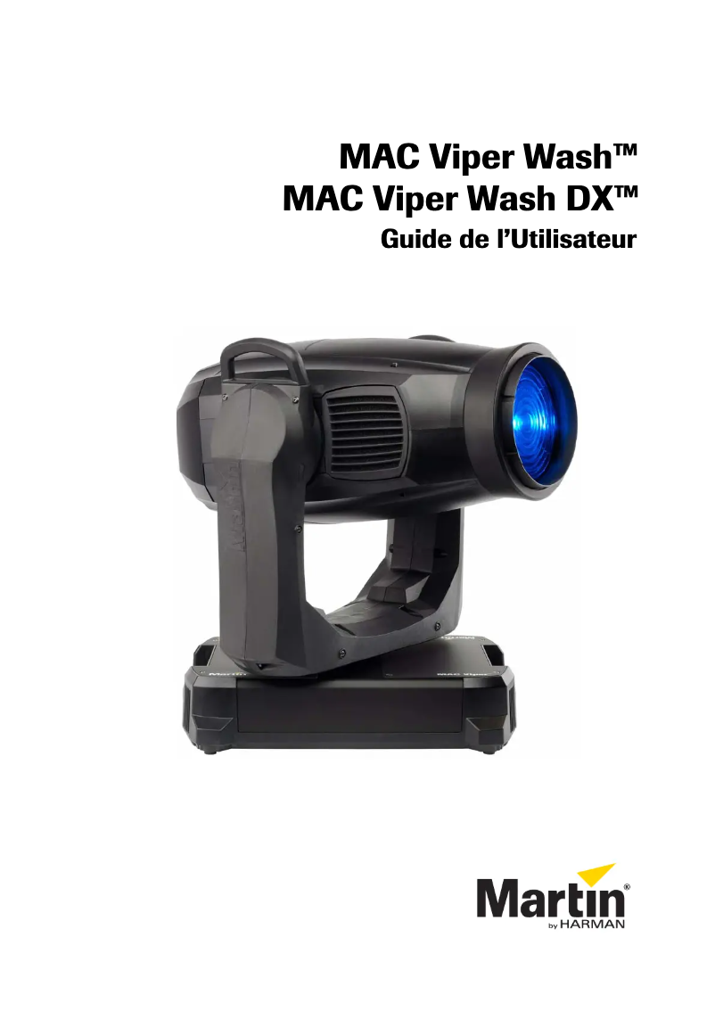 Image de la première page du manuel de l'appareil MAC Viper Wash DX