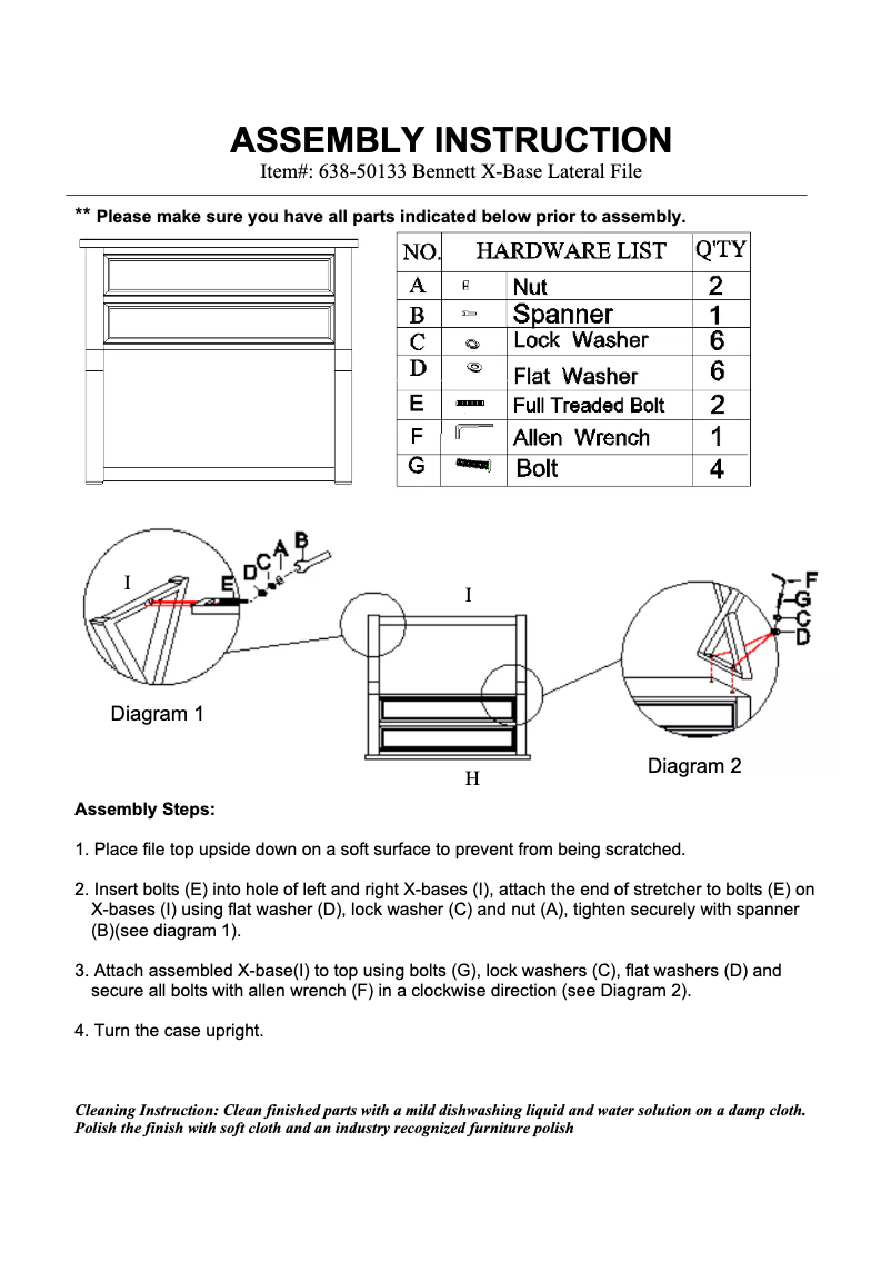 Page n°1 - Manuel utilisateur Hooker 638-50133