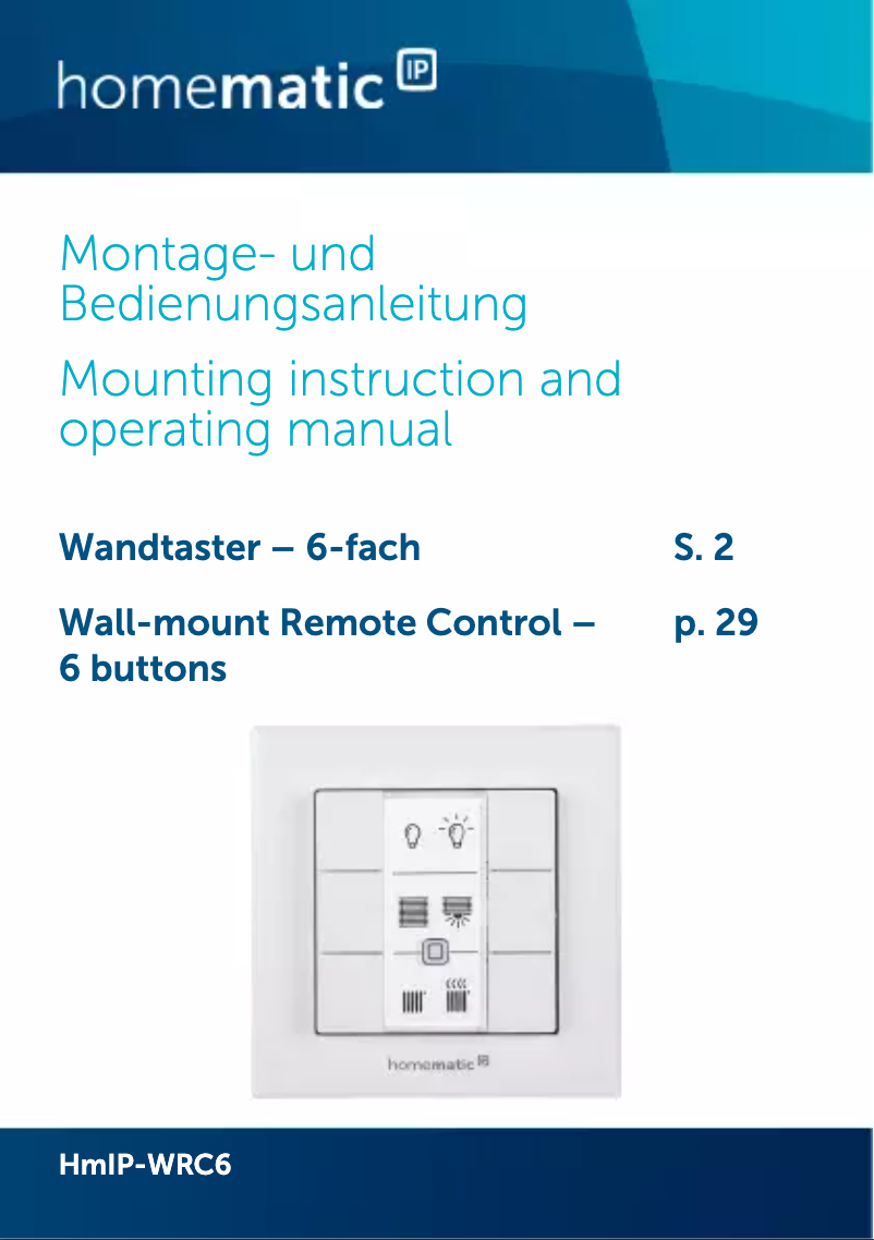 Image de la première page du manuel de l'appareil HMIP-WRC6