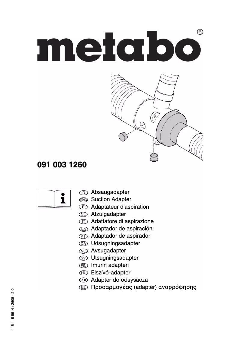 Page n°1 - Manuel utilisateur Metabo RD 100