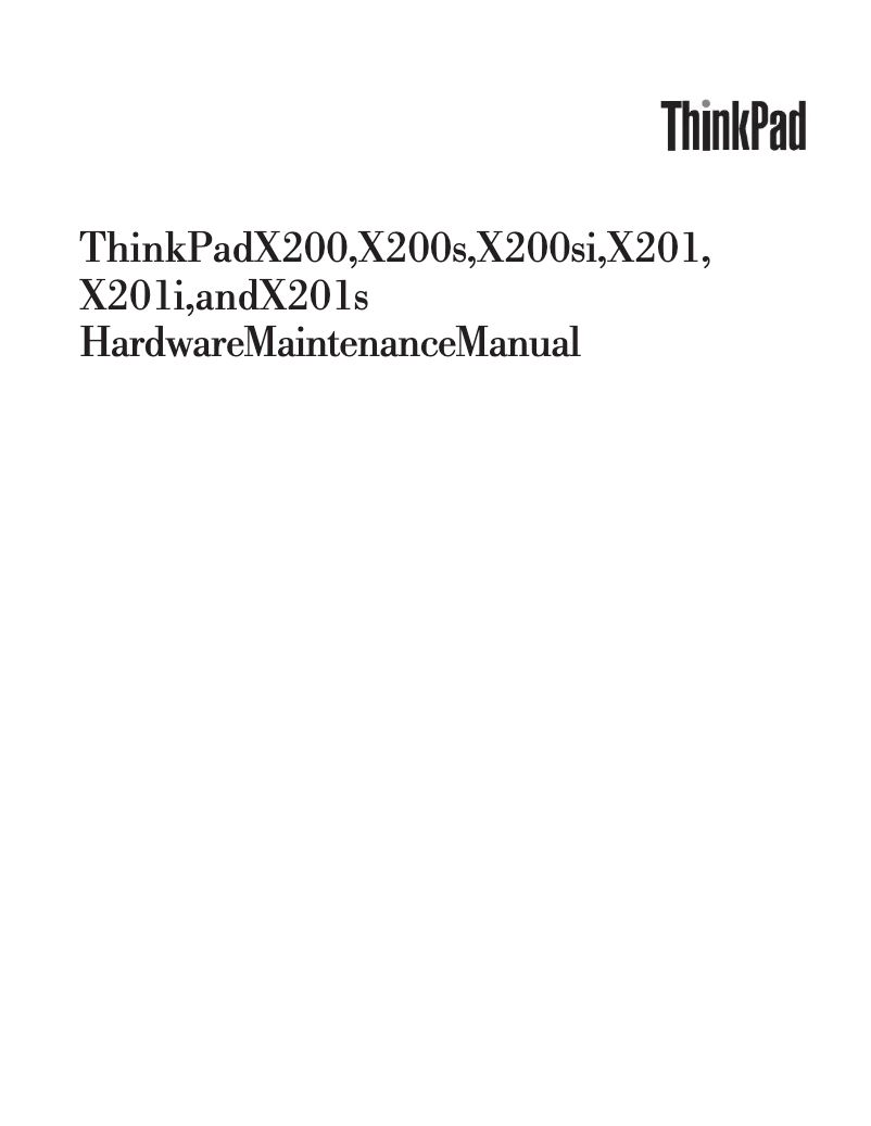 Page 1 de la notice Manuel utilisateur Lenovo ThinkPad X200si