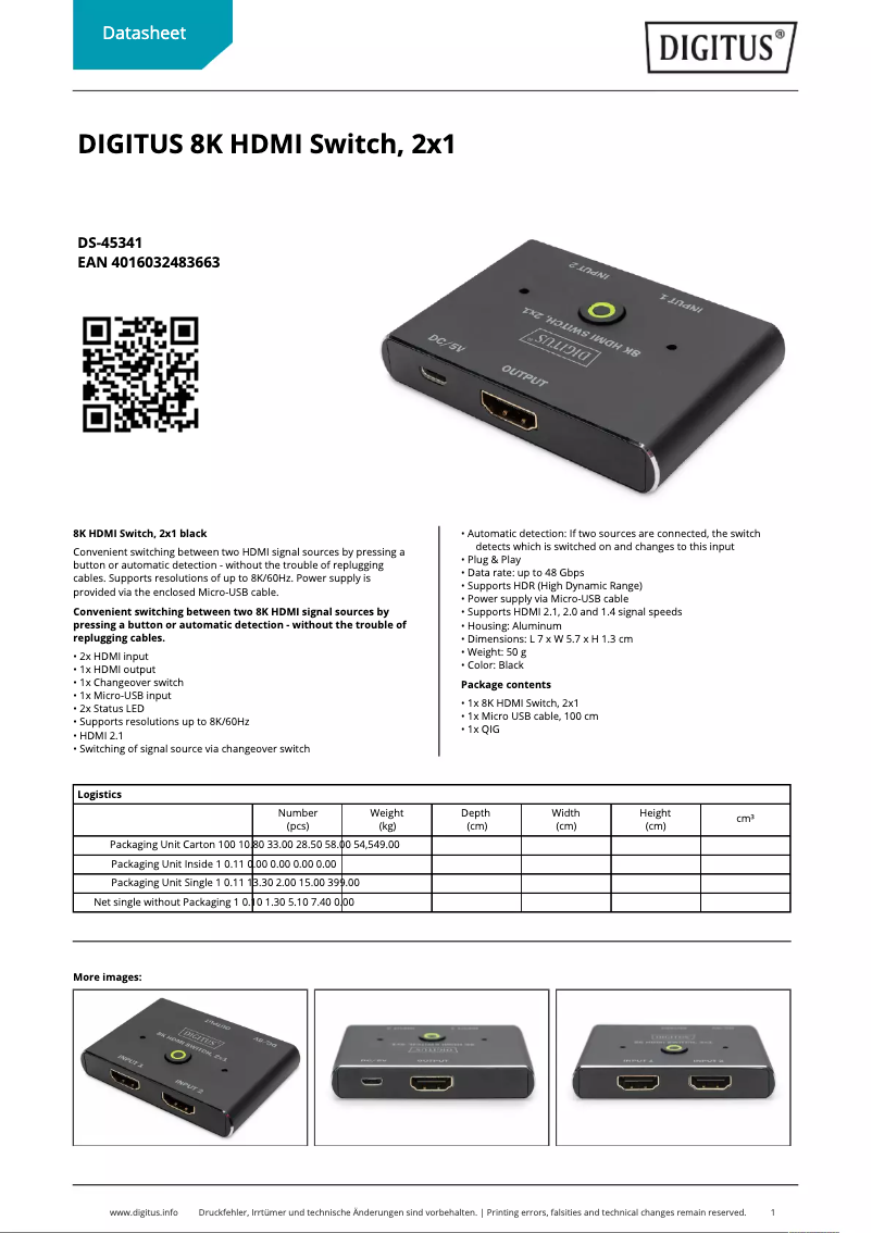 Image de la première page du manuel de l'appareil DS-45341