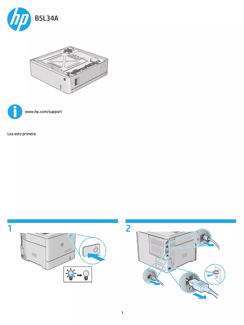 Image de la première page du manuel de l'appareil Color LaserJet Enterprise M553