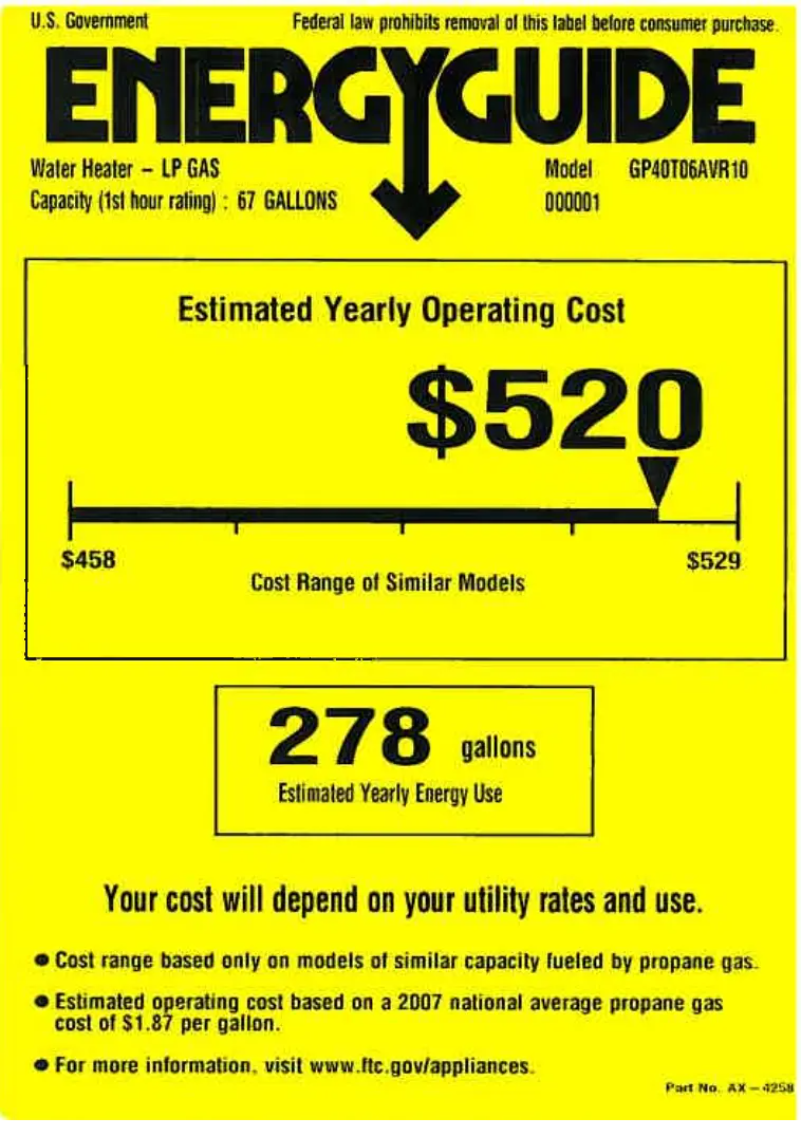 Image de la première page du manuel de l'appareil GP40T06AVR