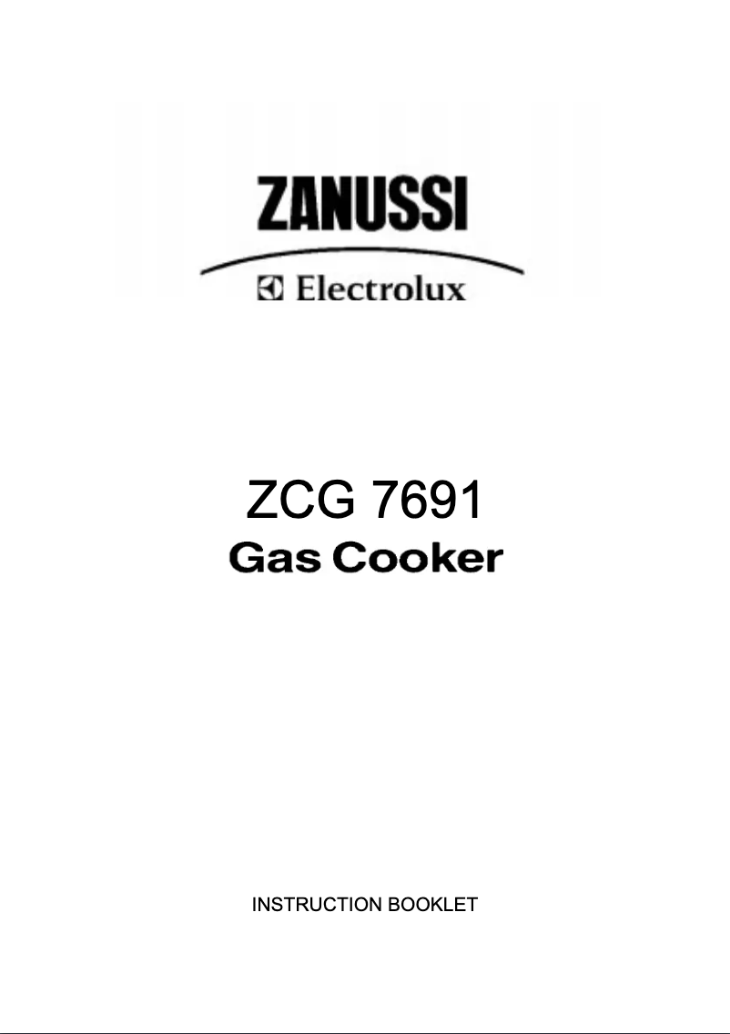 Página 1 del manual Manual de usuario Zanussi-Electrolux ZCG7691XL