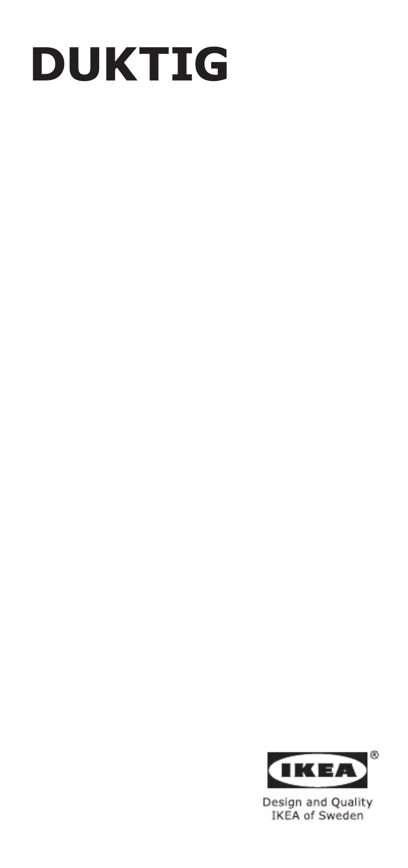 Image de la première page du manuel de l'appareil DUKTIG