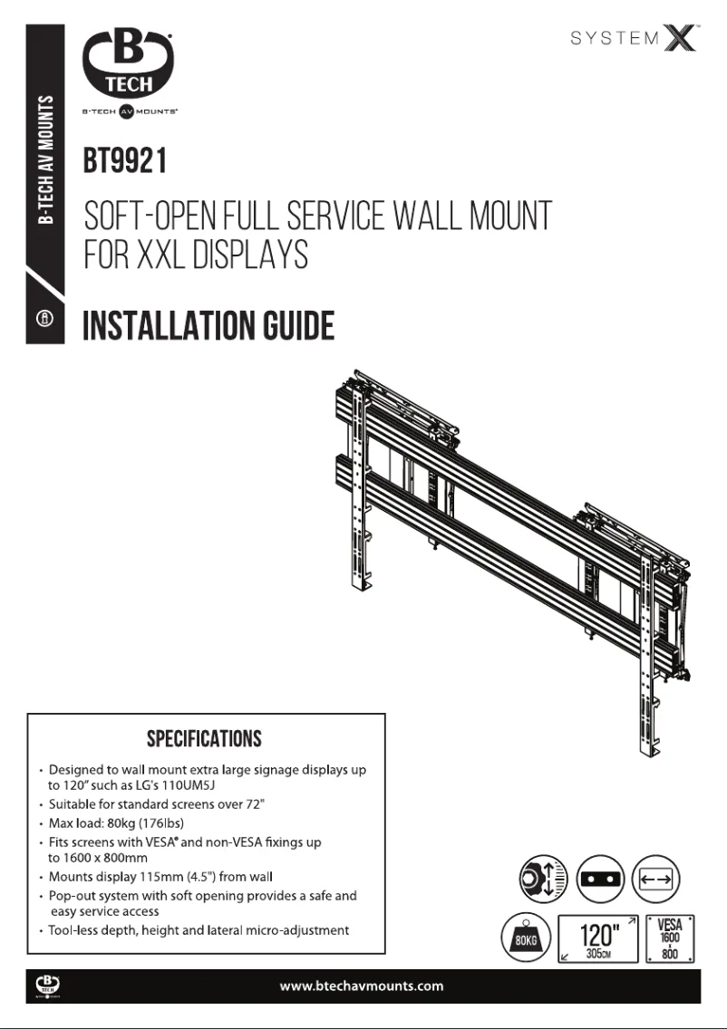 Page n°1 - Manuel utilisateur B-Tech BT9921