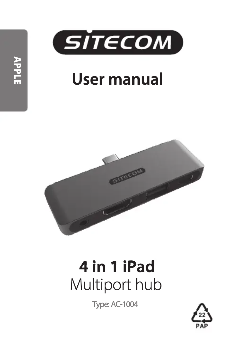 Page n°1 - Manuel utilisateur Sitecom AC-1004
