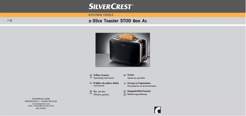 Page n°1 - Manuel utilisateur SilverCrest STOD 800 A1
