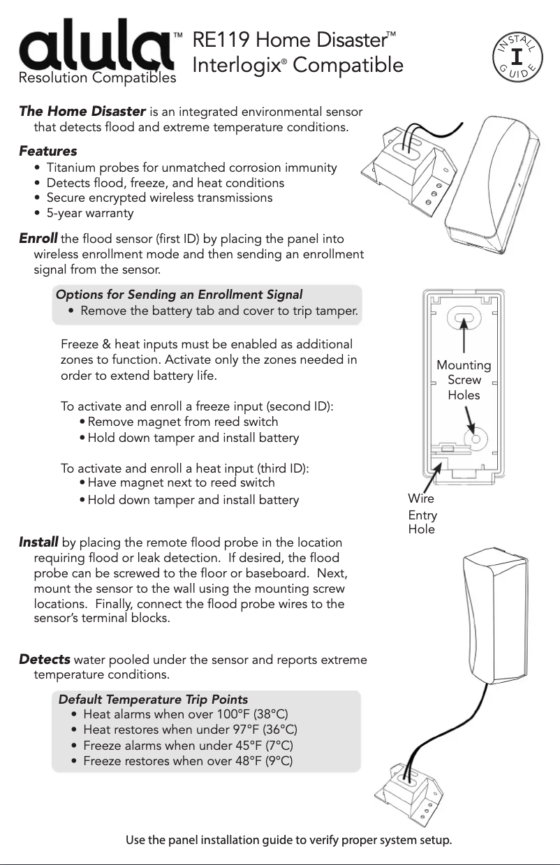 Image de la première page du manuel de l'appareil RE119