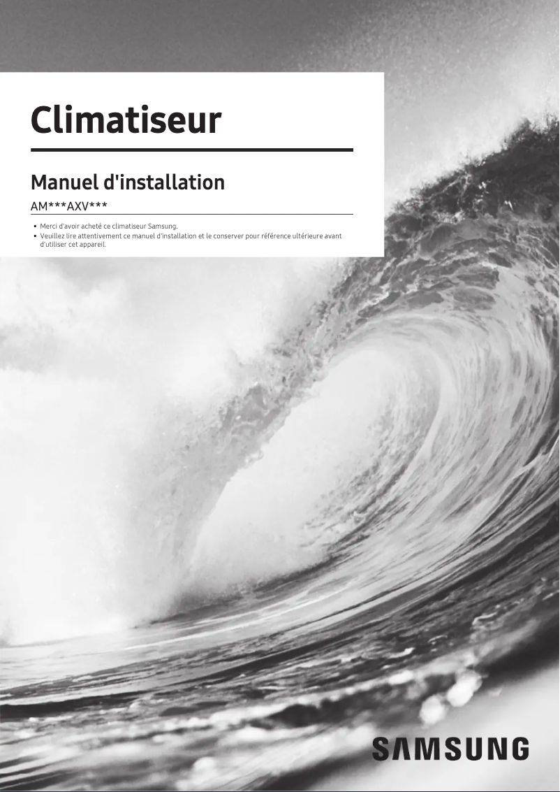 Image de la première page du manuel de l'appareil AM100AXVDGH