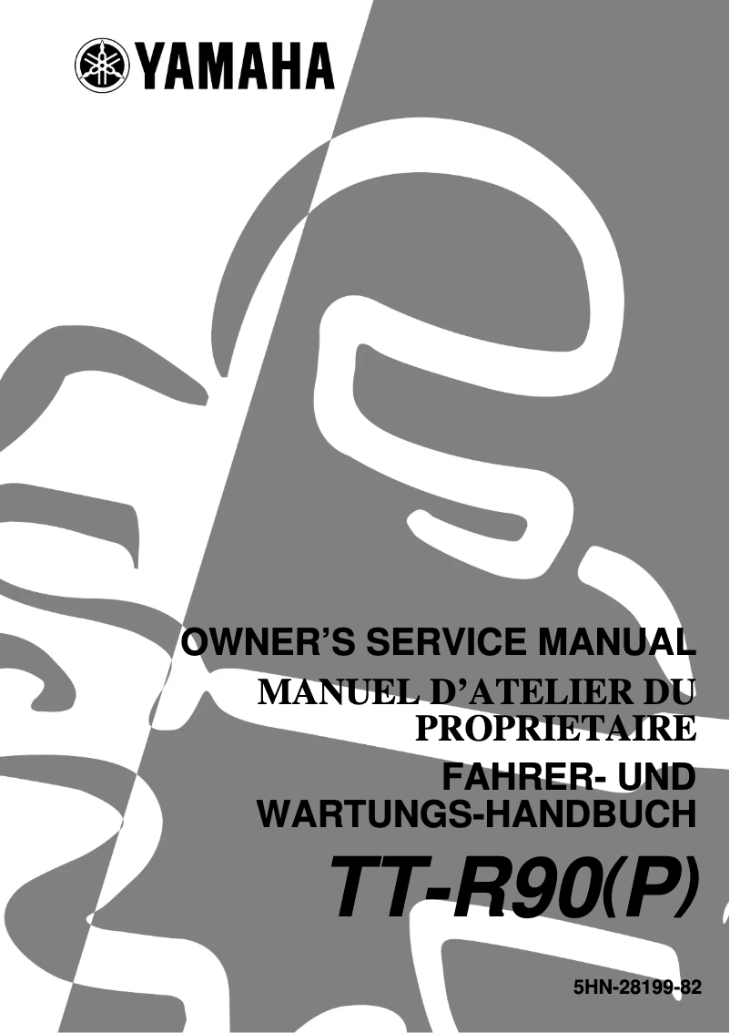 Image de la première page du manuel de l'appareil TTR90