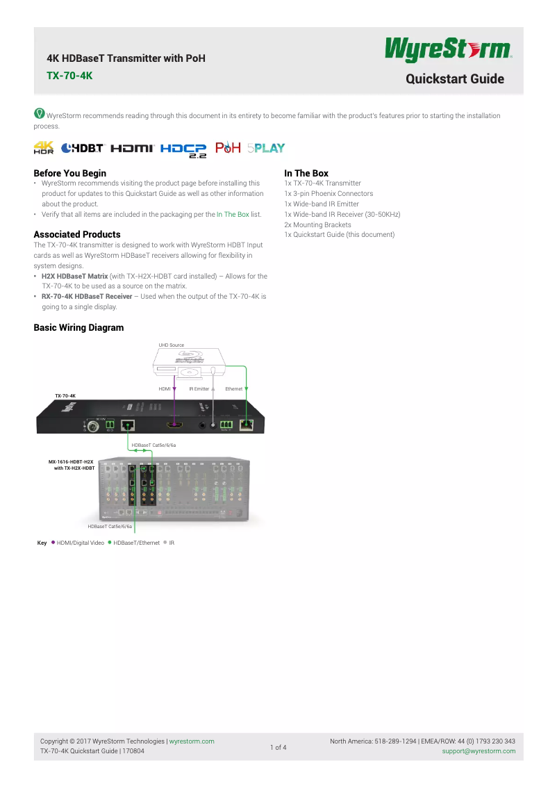 Image de la première page du manuel de l'appareil TX-70-4K