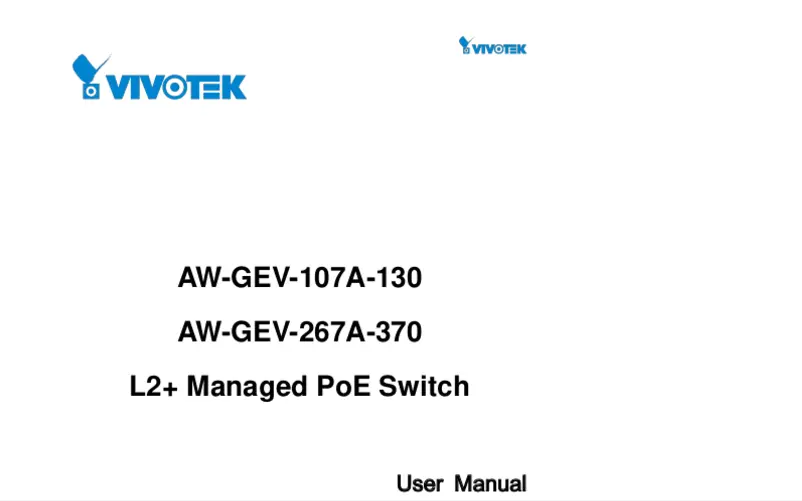Page n°1 - Manuel utilisateur Vivotek AW-GEV-288A-370