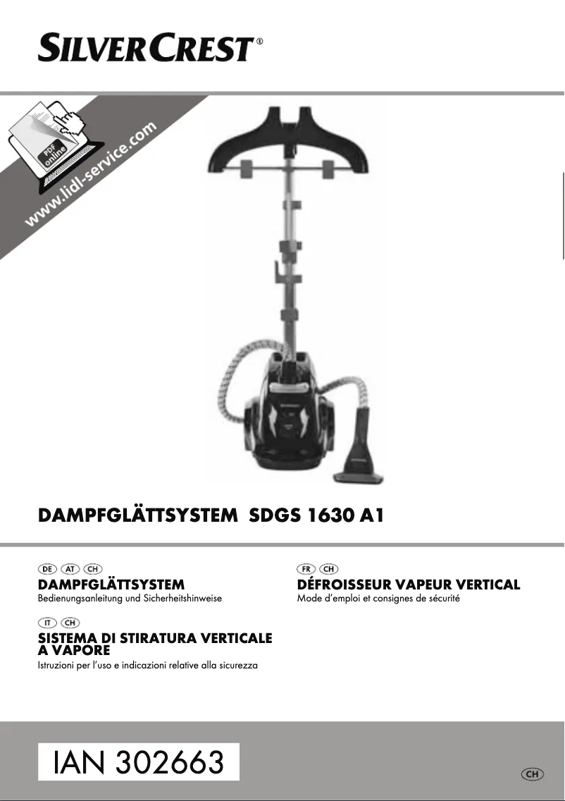 Image de la première page du manuel de l'appareil SDGS 1630 A1
