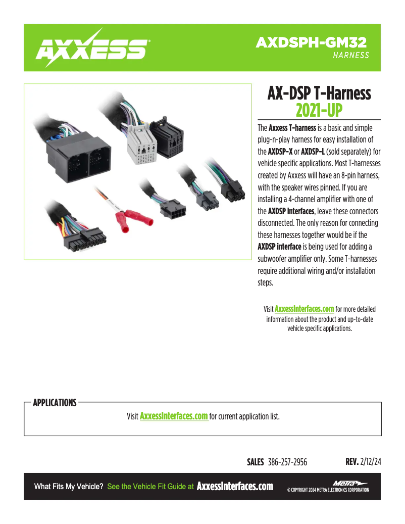 Página 1 del manual Ficha técnica AXESS AXDSPH-GM32