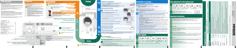 Page 1 de la notice Manuel utilisateur Siemens WT46W361BY