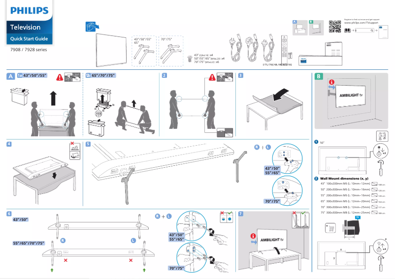 Page 1 of the manual Quick Start Guide Philips 65PUD7908