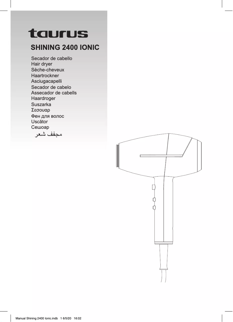 Page n°1 - Manuel utilisateur Taurus Shining 2400 Ionic