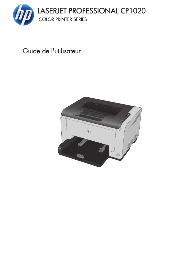 Image de la première page du manuel de l'appareil LaserJet Pro CP1025