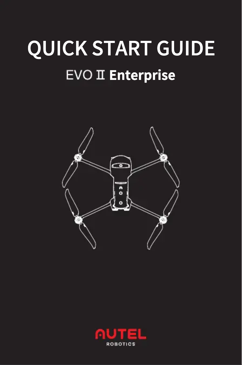 Page n°1 - Guide de démarrage rapide Autel EVO II Enterprise V2