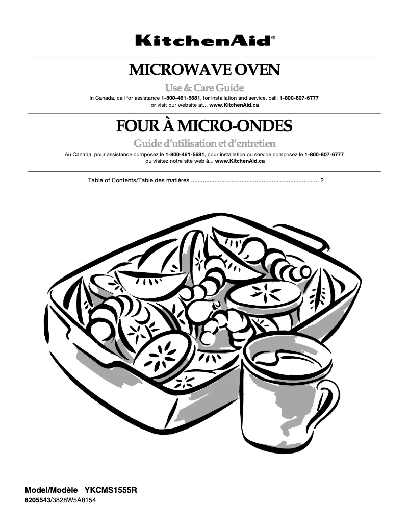 Page 1 de la notice Manuel utilisateur KitchenAid YKCMS1555RBL0