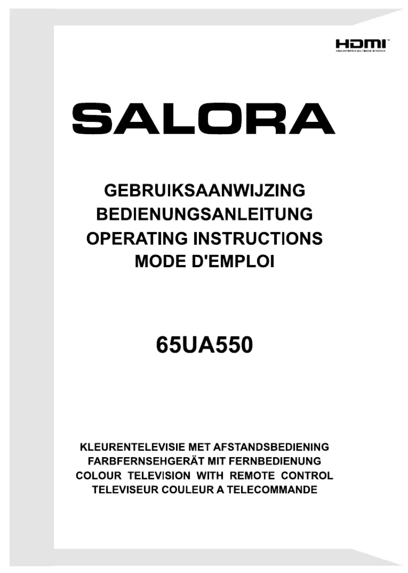 Page 1 of the manual User Manual Salora 65UA550