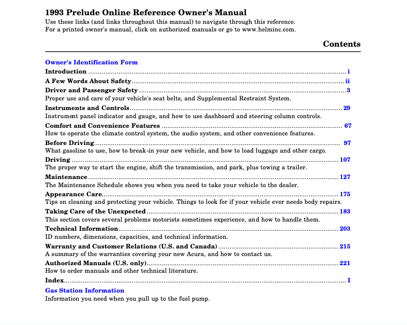 Imagen de la primera página del manual del dispositivo Prelude (1993)