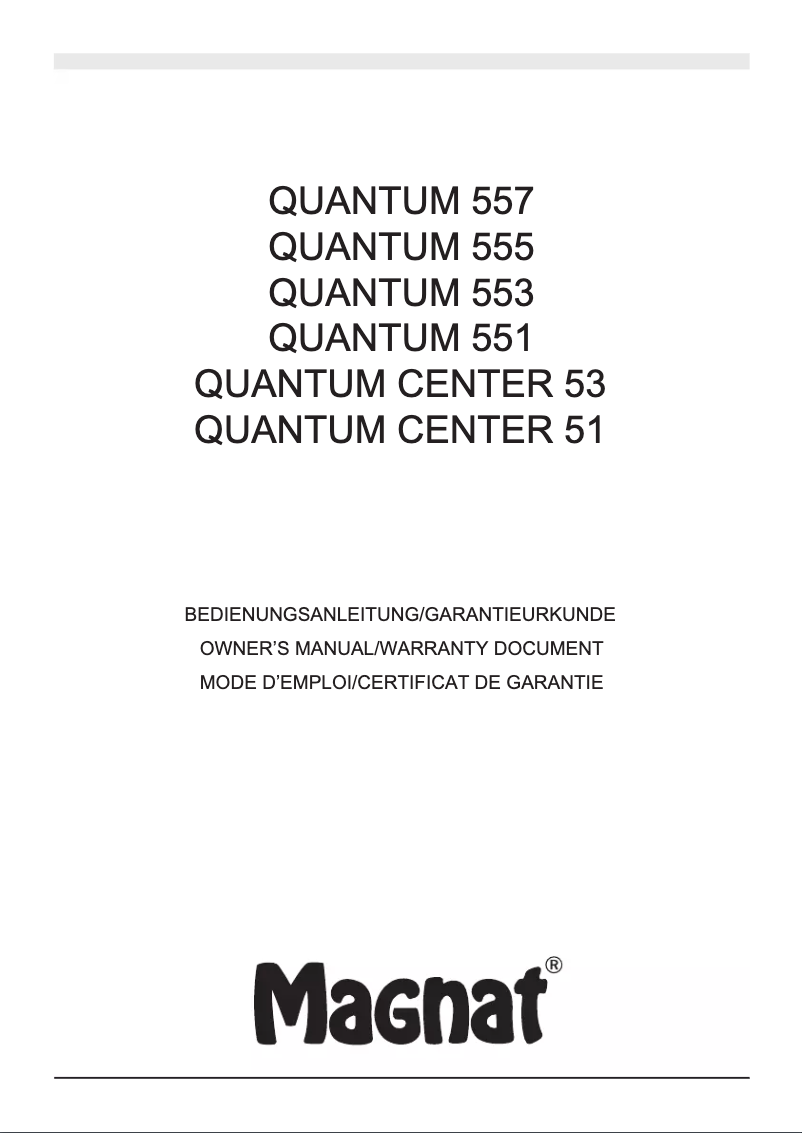 Image de la première page du manuel de l'appareil Quantum 555