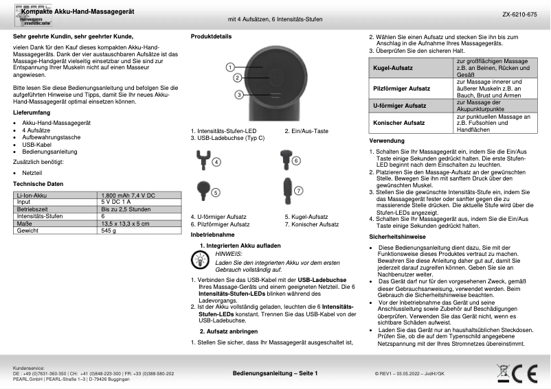 Página 1 del manual Manual de usuario Newgen Medicals ZX-6210-919