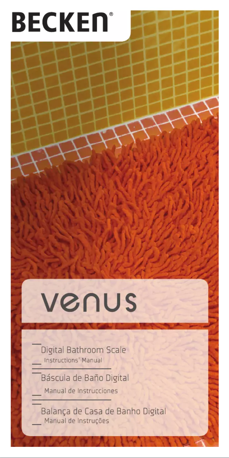 Image de la première page du manuel de l'appareil VENUS