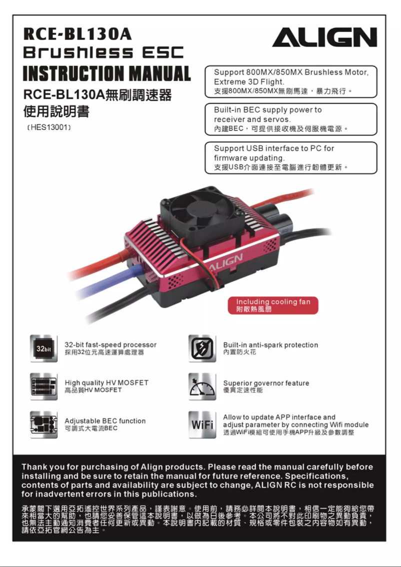 Page 1 de la notice Manuel utilisateur Align HES13001