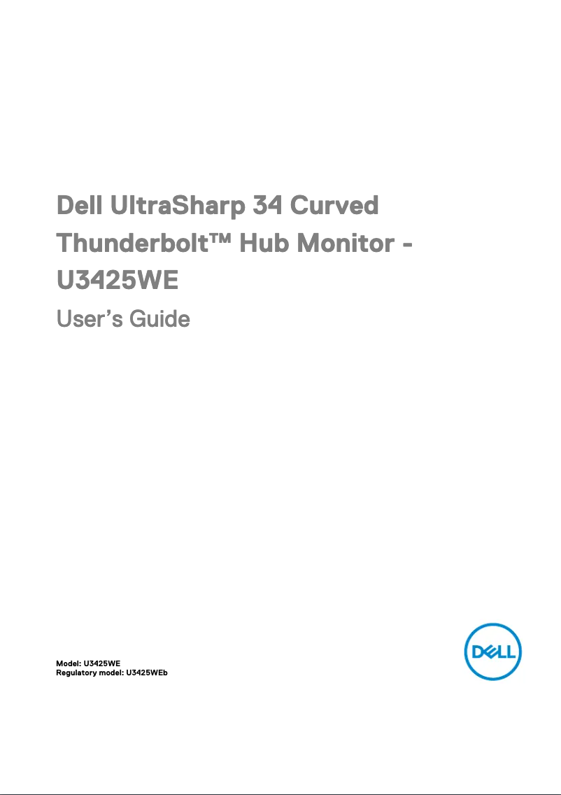 Page n°1 - Manuel utilisateur Dell UltraSharp U3425WE
