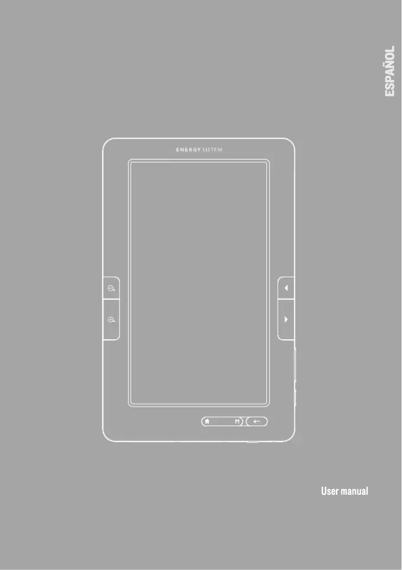 Page 1 of the manual User Manual Energy Sistem Color eReader C4+ Touch
