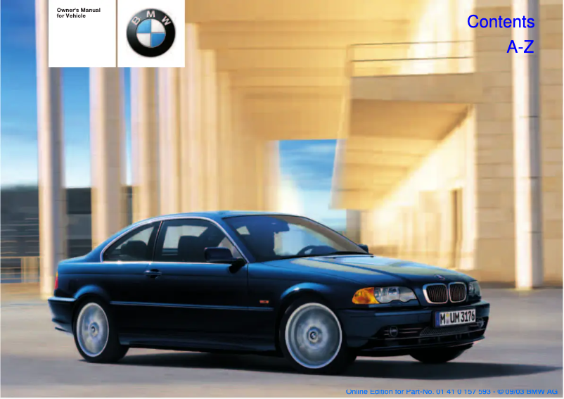 Image de la première page du manuel de l'appareil 330Ci Coupe (2004)