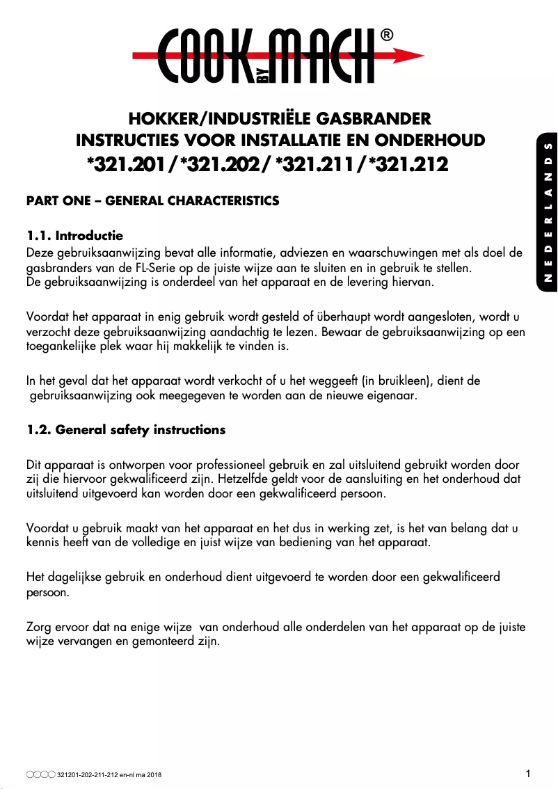 Page n°1 - Manuel utilisateur Mach 321211