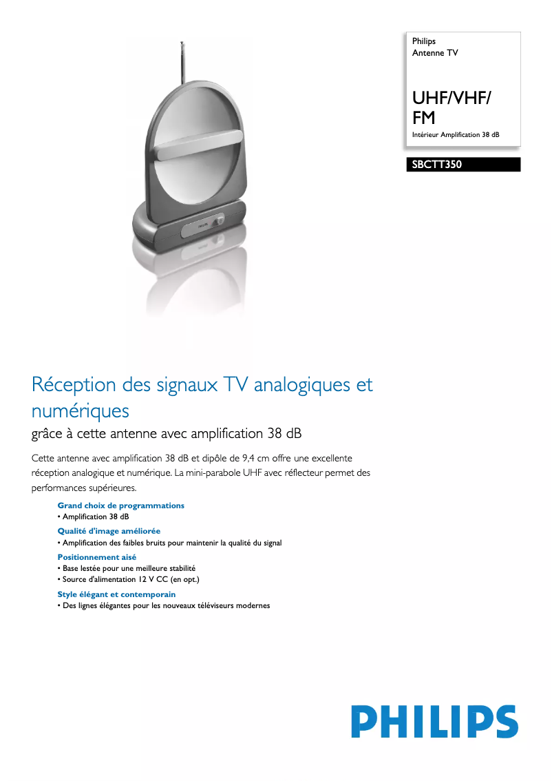 Image de la première page du manuel de l'appareil SBCTT350