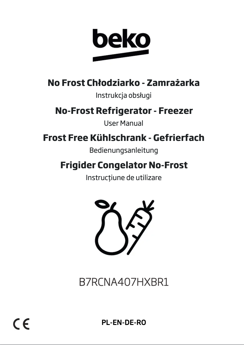 Image de la première page du manuel de l'appareil B7RCNA407HXBR1