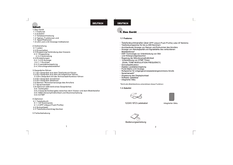 Page 1 de la notice Manuel utilisateur Seecode Vossor Phonebook