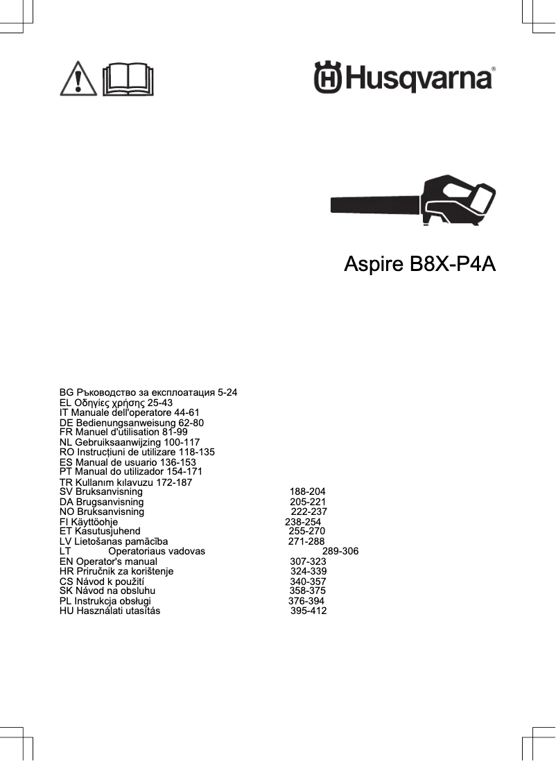 Image de la première page du manuel de l'appareil Aspire B8X-P4A