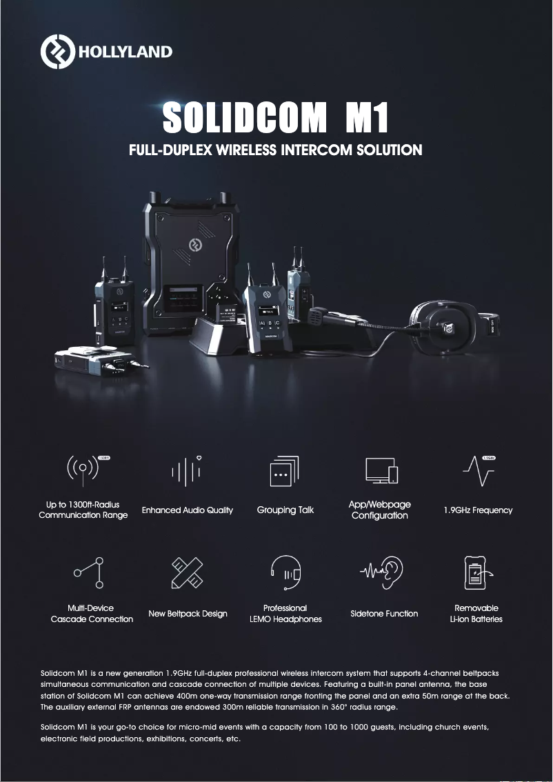 Page n°1 - Brochure Hollyland Solidcom M1