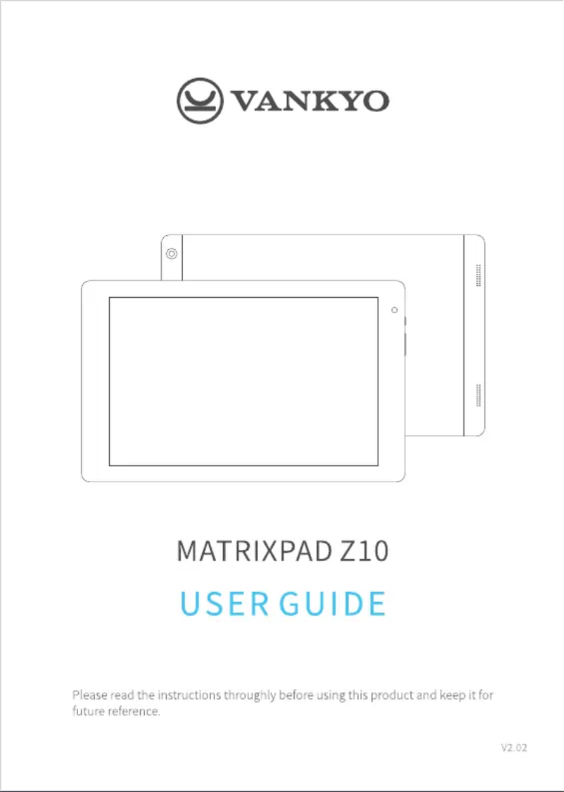 Image de la première page du manuel de l'appareil MatrixPad Z10