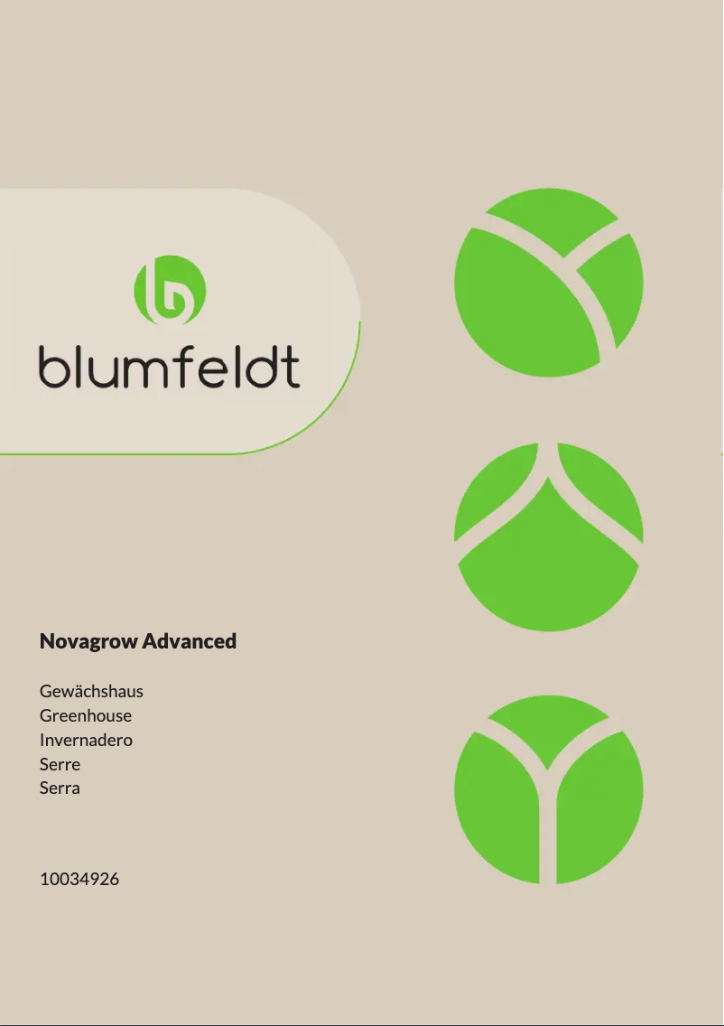 Page 1 de la notice Manuel utilisateur Blumfeldt Novagrow Advanced