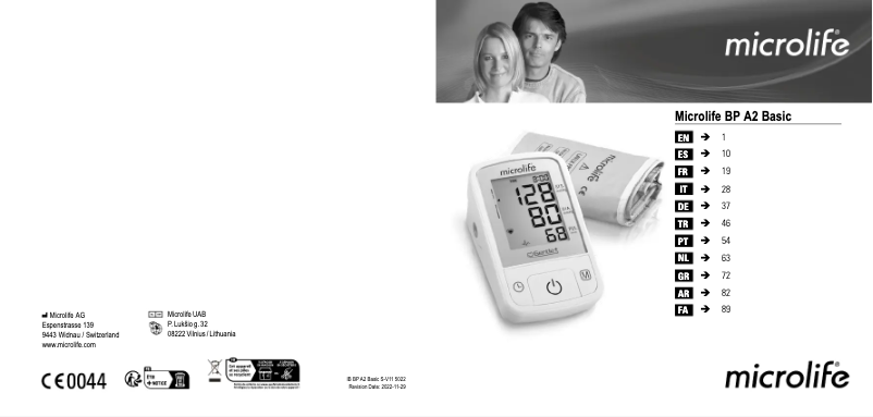 Image de la première page du manuel de l'appareil BP A2 Basic